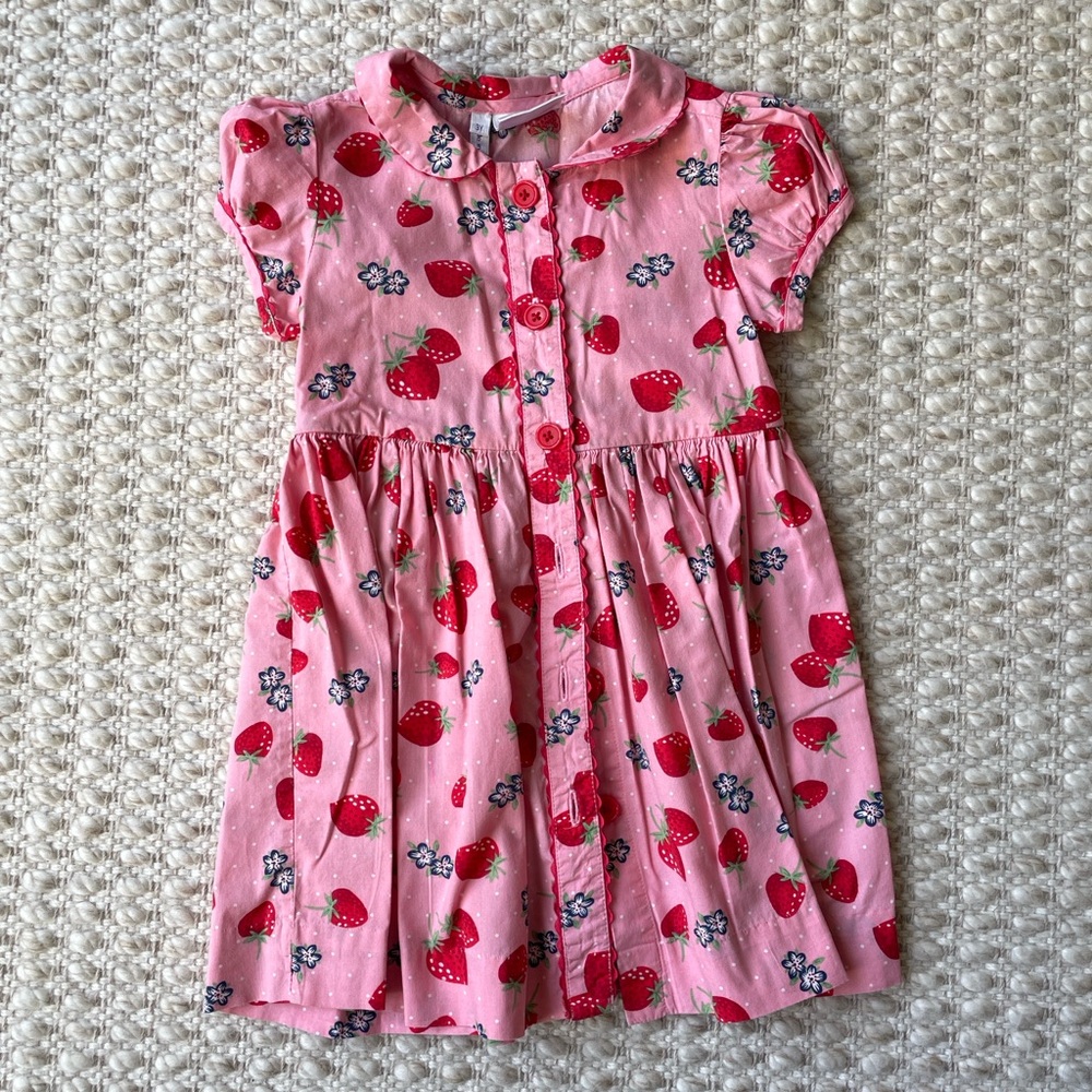 Rachel Riley Size 3T Strawberry Dress